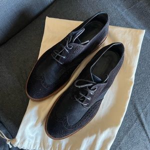 Ermenegildo Zegna shoes | Denim & Suede | Brogues | Derby | size 10 | Navy